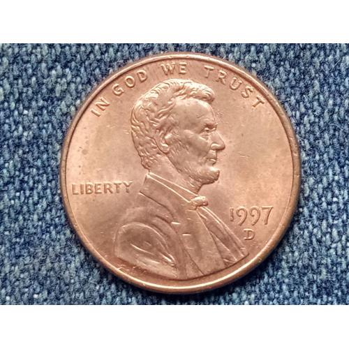 США, 1 цент ( 1997 г.) D