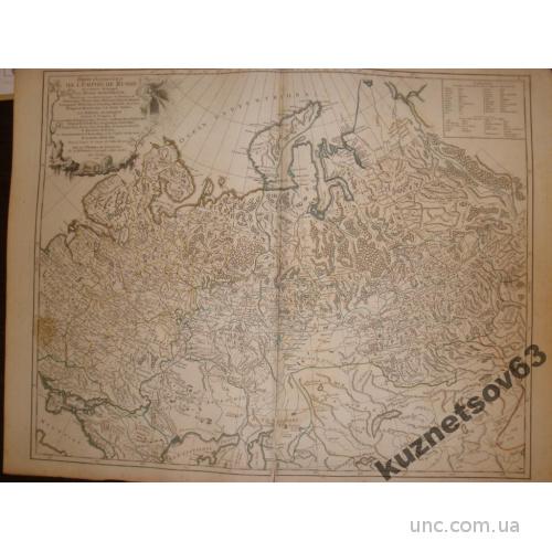 карта империя россия 1750 г.КАРТУШ ИНТЕР 66+50