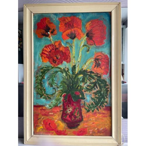 Картина. Маки. 100х69  1987