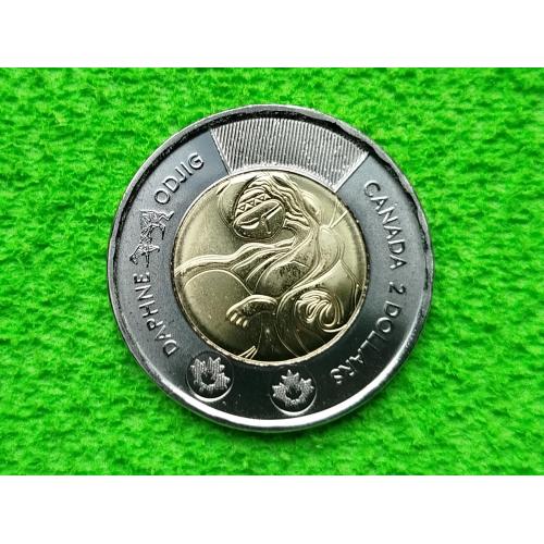 2025 Канада 2 доллара Чествование жизни и творчества Дафны Оджиг. UNC