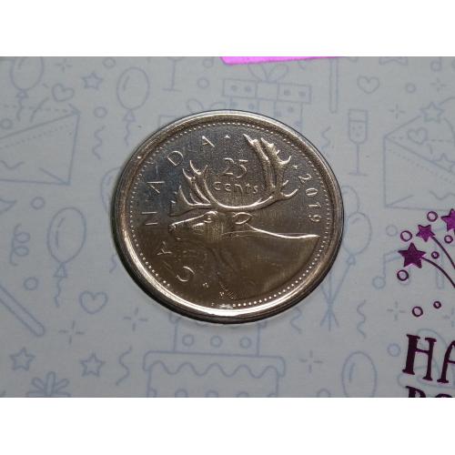 2019 Канада 25 центов UNC из годового набора
