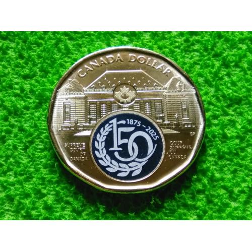 2025 Канада 1 доллар 150 лет Верховному суду Канады (Цветная). UNC