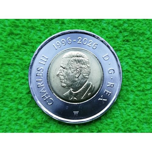 2025 (2026) Канада 2 доллара 30-летие монеты ''Туни''. UNC