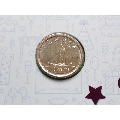 2019 Канада 10 центов UNC из годового набора