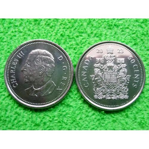 2023 (2024) Канада 50 центов Аверс Чарльз III UNC