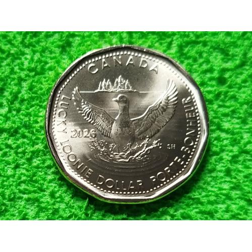 2026 Канада 1 доллар Lucky Loonie. UNC