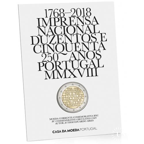 Португалія 2018. Офіційний набір 2 Євро - національна друкарня