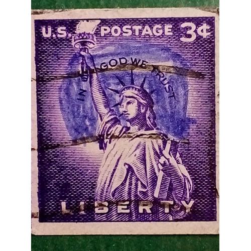 US 3 cent Purple Lady Statue of Liberty 1931 