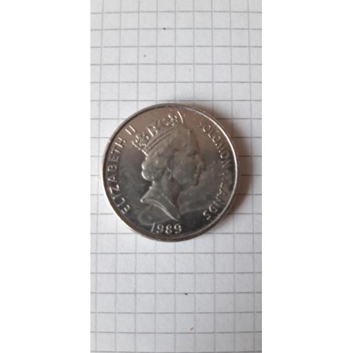 Монета 20 центів  Соломонові Острови  1989 рік