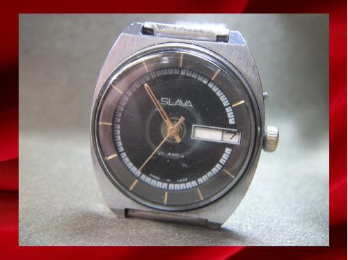 1011 Часы Слава с браслетом, СССР, механика. Рабочие