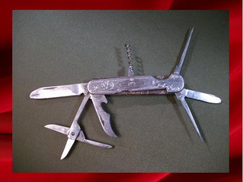 1075 Советский раскладной нож Павлова, 7 предметов