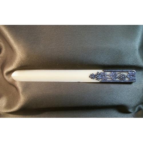  1Н56 Старый советский нож для бумаг, конвертов. Серебро - 875 пр, кость. Ленинград. 