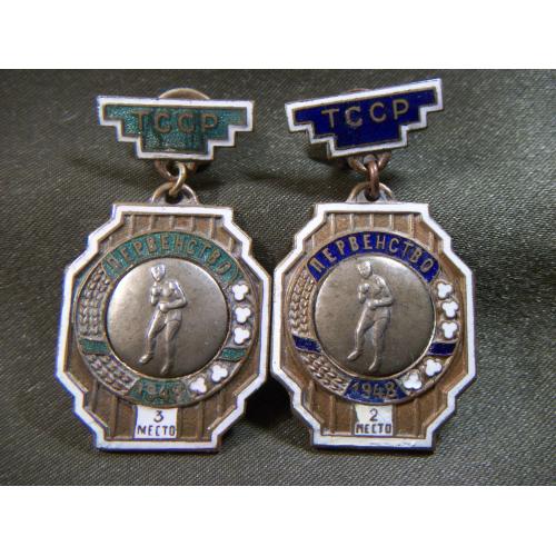 27D36 Спорт, бокс, первенство ТССР 2 и 3 место, 1948 год, Туркменистан