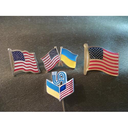 2С14 Флаг, Украина, США, дружба, сотрудничество. 4 штуки 1990-х годов