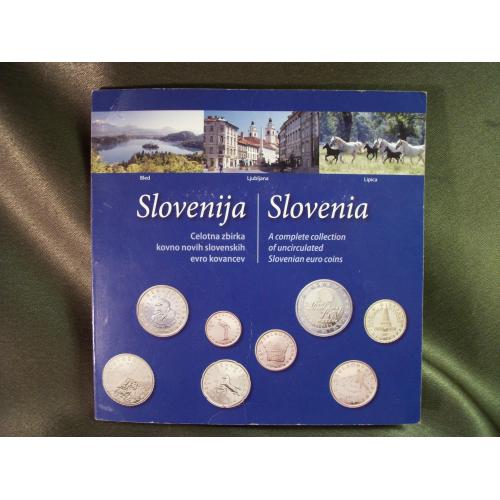 4.20 Словения, набор в блистере, евро и евро центы. 8 шт. 2007 год