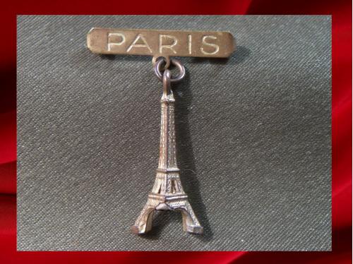 411 Сувенир. Брошь. Париж, Эйфелева башня. Тяжелый металл