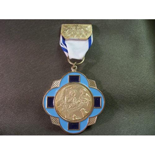 4А134 Знак, медаль участнику празднования 2000 лет Рождества Христова, Киевский патриархат. Легкий
