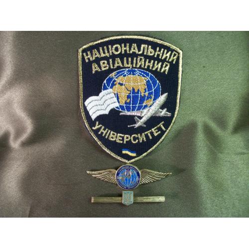 4М118 Авиация, летчик Украина, НАУ, знак, шеврон и зажим для галстука