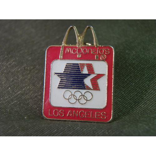 4М203 Знак. Спорт, олимпиада Лос Анджелес, США, Макдональдс. Тяжелый металл