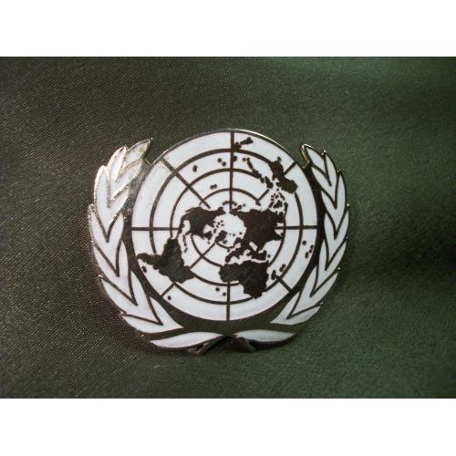 4М213 Кокарда ООН, организация объединенных наций, миротворец. Тяжелый металл