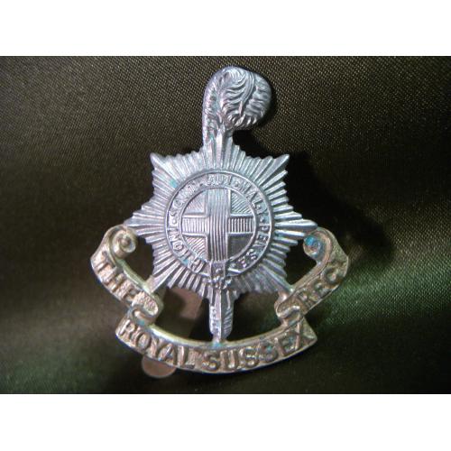 5.239 Кокарда Англия, Великобритания, на фуражку Королевского Сассекского полка. Тяжелый