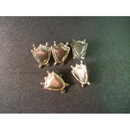 5.298 Петлица, петлицы, военная юстиция, прокуратура. Легкий металл. 5 штук