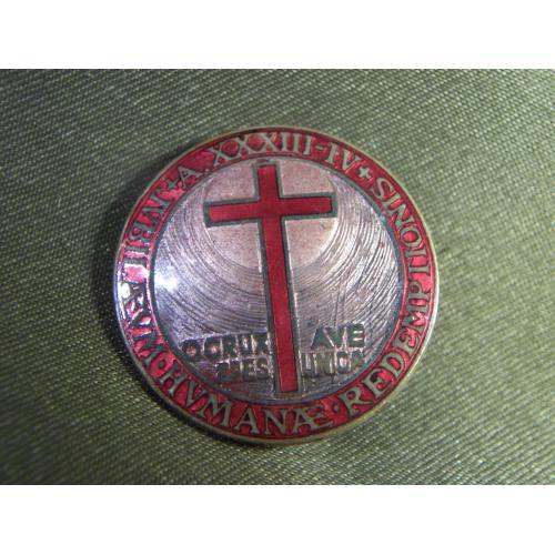 5.652 Знак Красный крест, Италия, Милан. Тяжелый металл, эмаль
