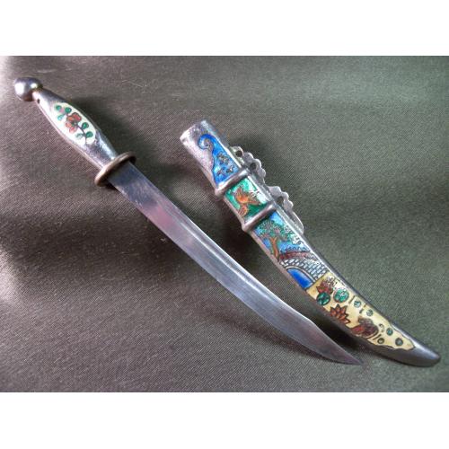 5.723 Нож для писем, бумаг, конвертов. Эмаль, клуазоне