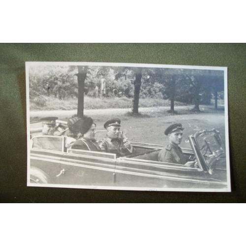 5С20 Старое фото, генерал, автомобиль, Венгрия, 1940-1950, 13,5*8,3 см
