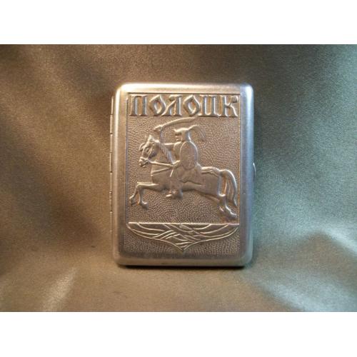 5С23 Портсигар Полоцк. Никелированная сталь.