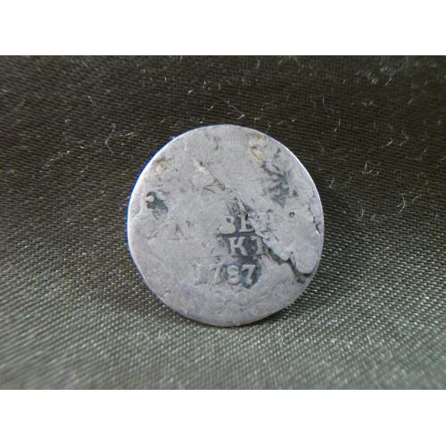 6F51 Гривенник 1787 год, Екатерина 2, серебро