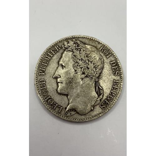 6к56 5 франков 1849 год, Бельгия. Серебро Состояние хорошее, следы времени. Вес 25 гр