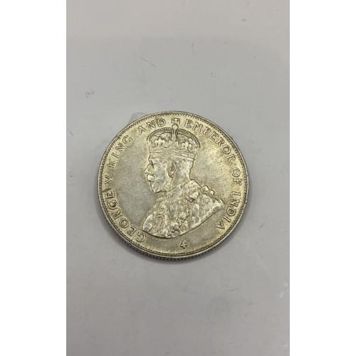 6к61 50 центов 1921 год. Британская Малайзия, Стрейтс Сетлментс. Серебро. Вес 8,5 гр