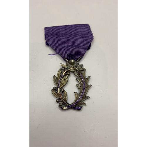 6к73 Франция. Орден Академических пальм, кавалерский знак. Вес с лентой 12.6 гр