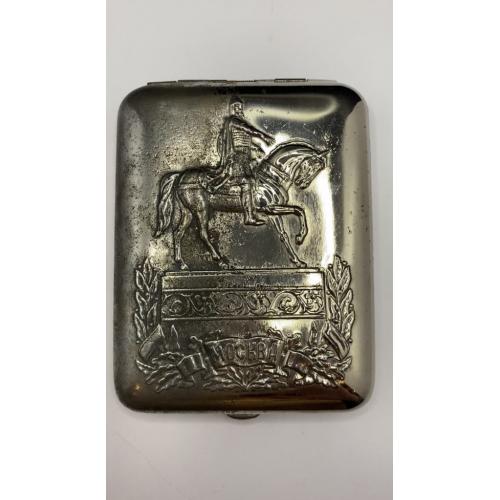 6к93 Портсигар, памятник Юрий Долгорукий на коне. Тяжелый металл