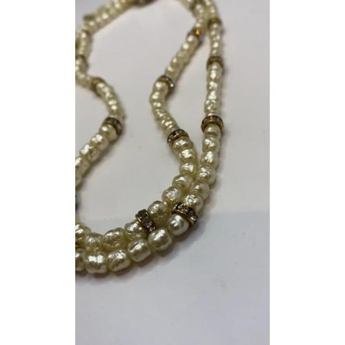 6lt115 Винтажное колье, ожерелье из жемчуга. Длина 21 см. Вес 32,7 гр