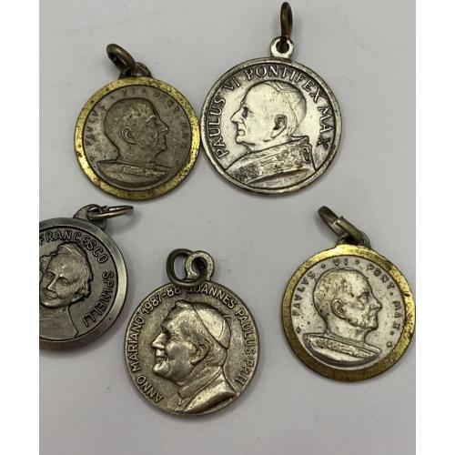 6lt120 Церковный католический кулон, подвеска медальон, подборка 5 штук