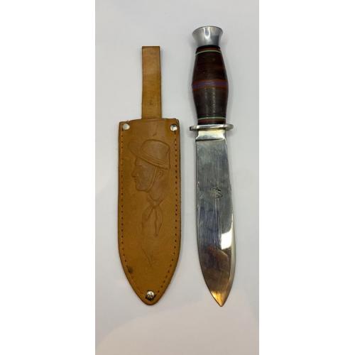 6lt168 Скаутский нож, кинжал, ножны, скаут, Италия времён 2 й мировой. Хорошее состояние. Редкий. 