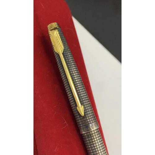 6lt194 Винтажная шариковая ручка Паркер, Parker, серебро 925 пробы, Sterling. 