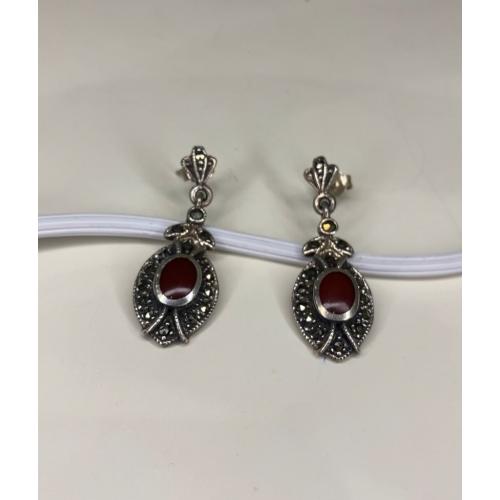 6lt21 Серьги серебренные 925 проба, все усыпаны камешками. Длина 3,5 см Очень красивые