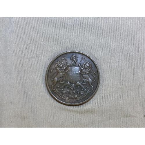 6lt47 1/2 пол Анны 1835 г., Вест-Индийская компания Британская Индия. Вес 12,7