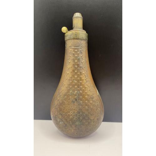 6lt70 Пороховница для дымного пороха Dixon. Охотничья. Латунь или бронза. Высота 19,5 см