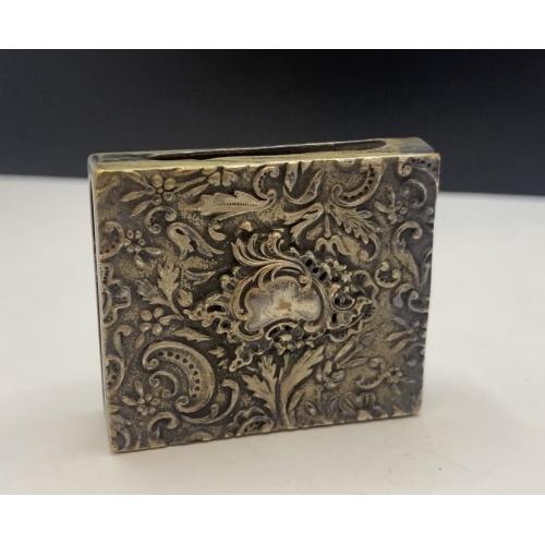 6lt91 Оправа, корпус для коробки спичек, спичечница. Старая Европа, Италия, винтаж. 