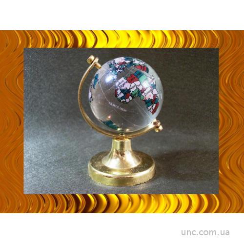 1474 Стеклянный глобус, 6,5 см. №1