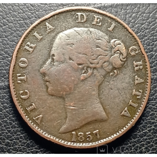 Великобритания 1\2 пенни 1857