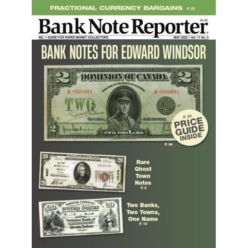 Bank Note Reporter 2022 Vol.71 №05 Guide for Paper Money Collectors *PDF
