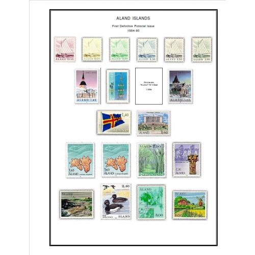 Иллюстрированные листы. Аландские острова 1984-2009 *PDF