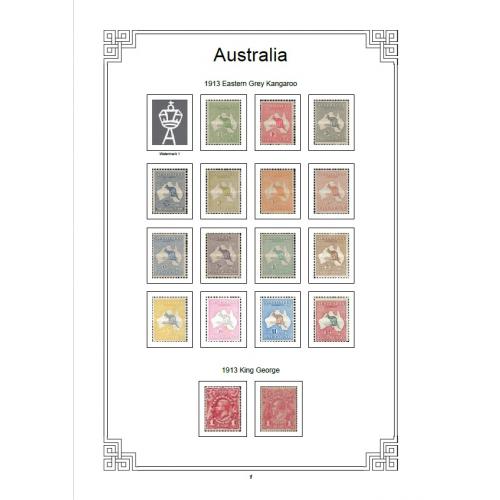 Иллюстрированные листы. Австралия 1913-2021 *PDF