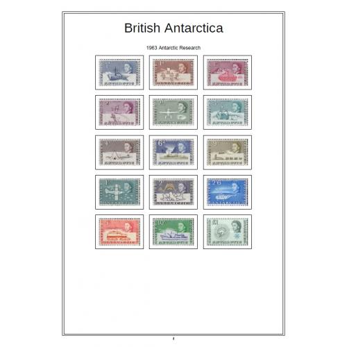 Иллюстрированные листы. Британская Антарктическая Территория 1963-2021 *PDF