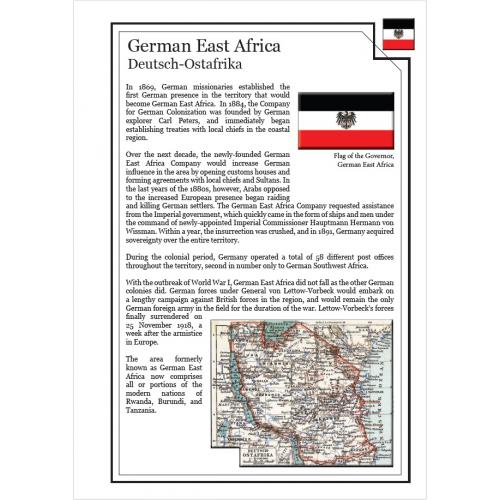 Иллюстрированные листы. Колонии Германии. Германская Восточная Африка. Почтовые марки 1893-1920 *PDF